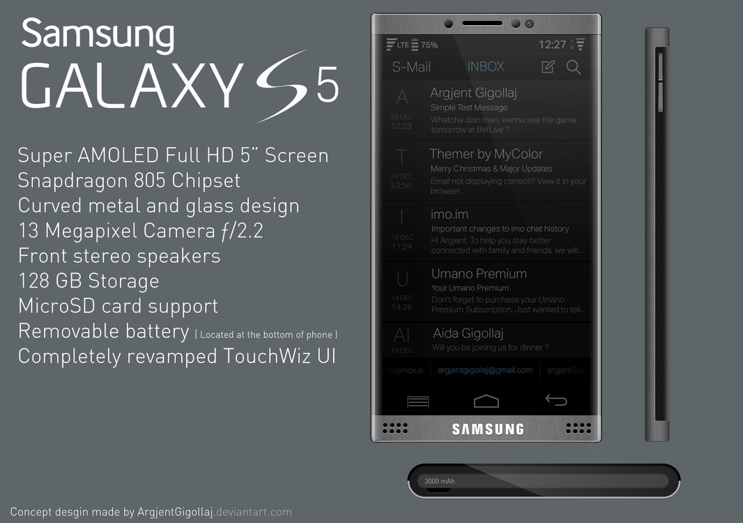 samsung galaxy s5 concept by argjentgigollaj d7067jj
