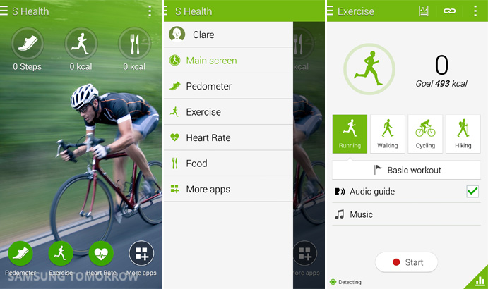 S Health 3.0 Basic UI