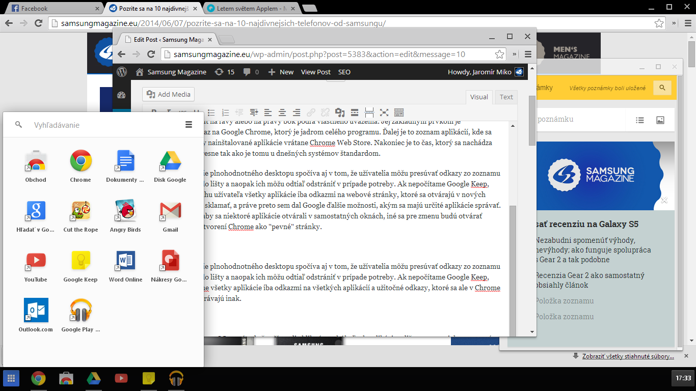 Google Chrome Windows 8 Mode