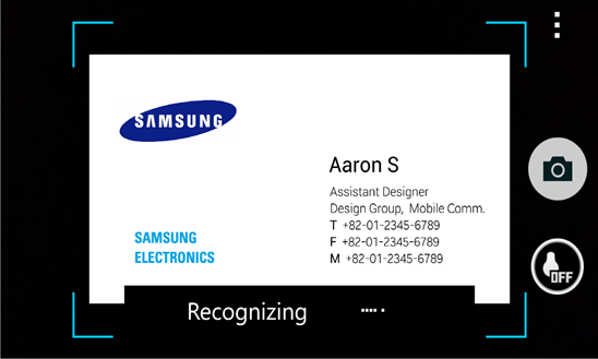 Samsung ATIV BizCard