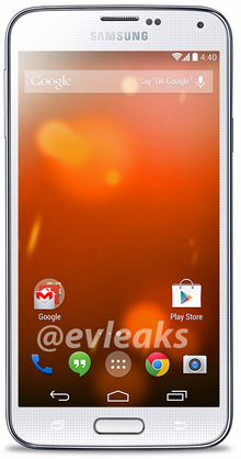 Samsung Galaxy S5 Google Play Edition render leak