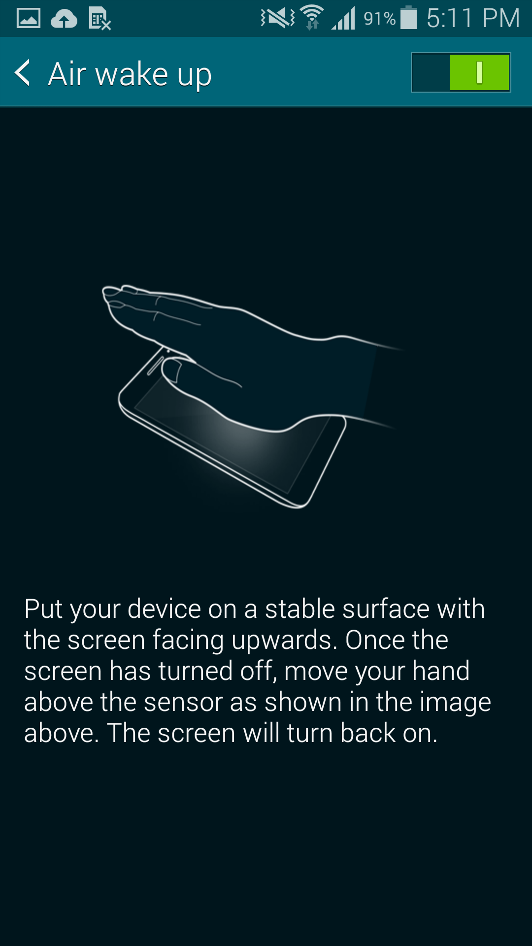 GalaxyS5 airwakeup