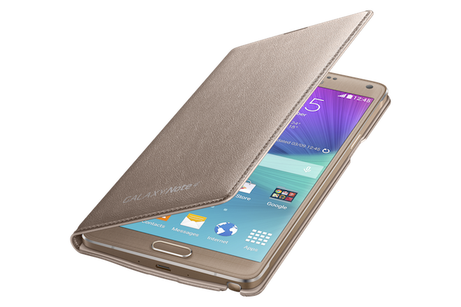 Galaxy Note 4 LED Flip púzdro zlaté