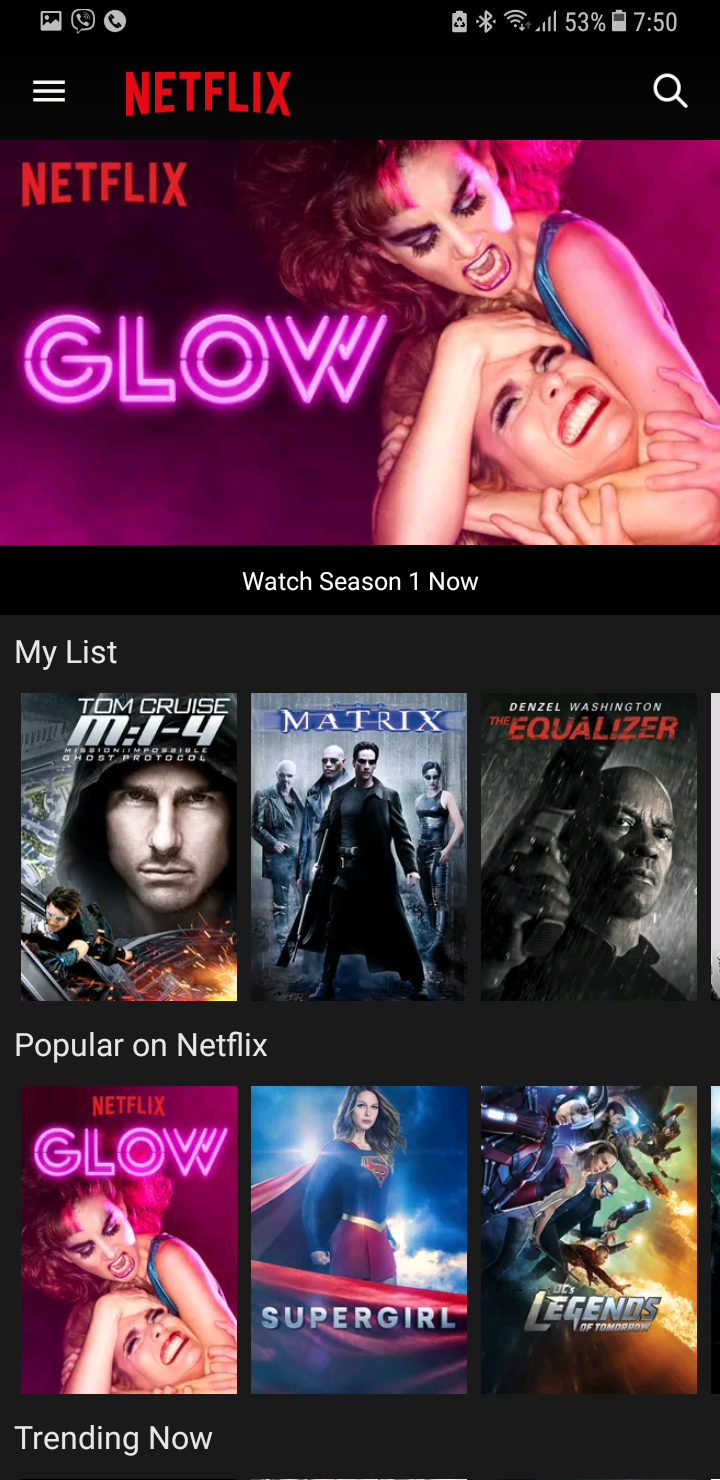 13 Netflix bez navigaün°ho panelu