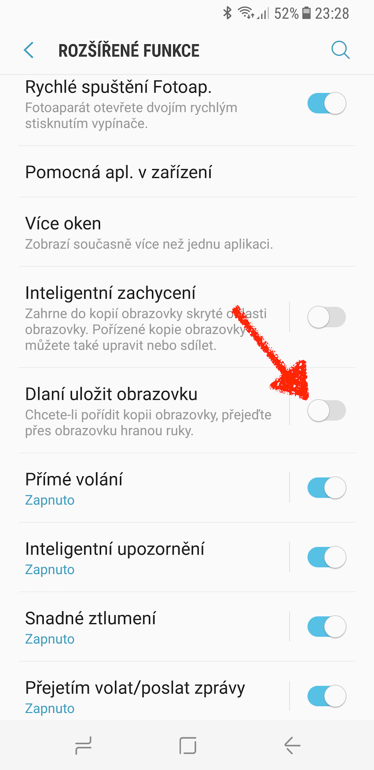 Galaxy S8 snimek obrazovky 3