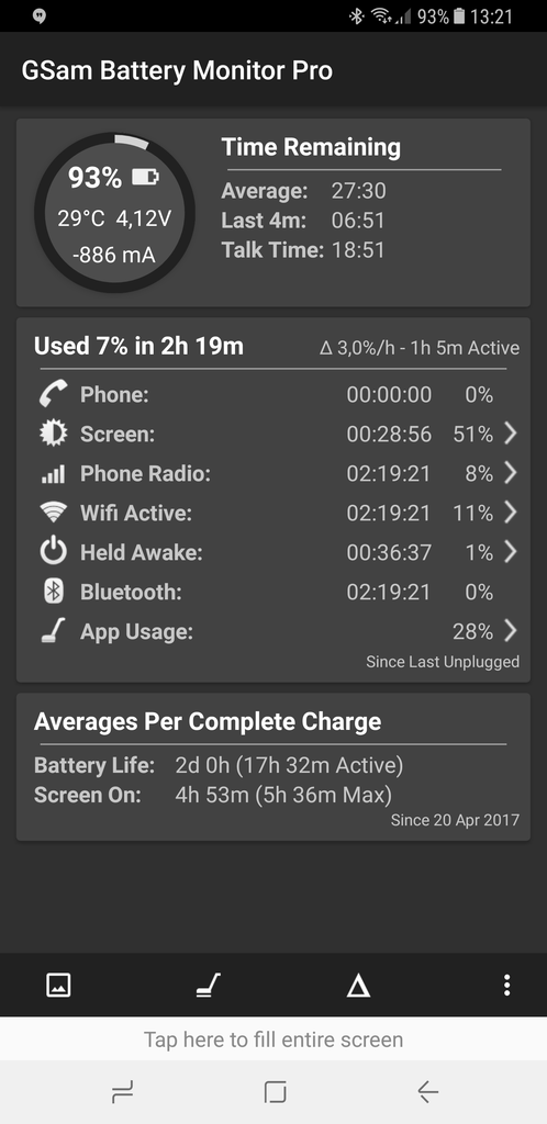 galaxy s8 app fullscreen