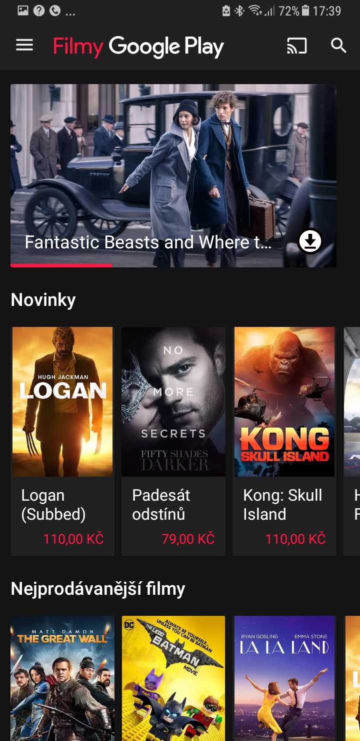 6 V Google Play Filmy se castovací tlačítko nikdy neztrácí a vždy funguje 6 V Google Play Filmy se castovací tlačítko nikdy neztrácí a vždy funguje