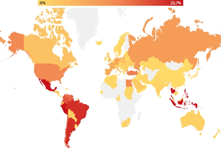 ESET Joao malware map
