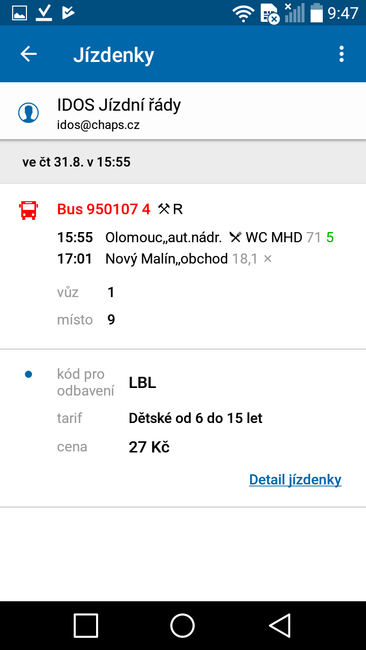 Jizdni rady IDOS aktualizace 4 Jizdni rady IDOS aktualizace 4