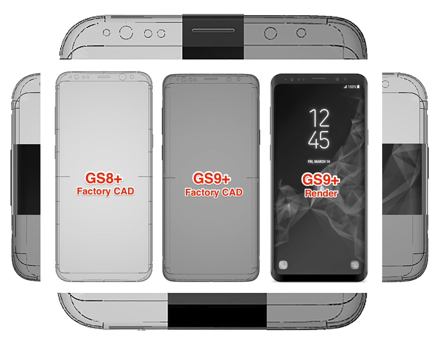 Galaxy S9 vs S8 factory renders 1