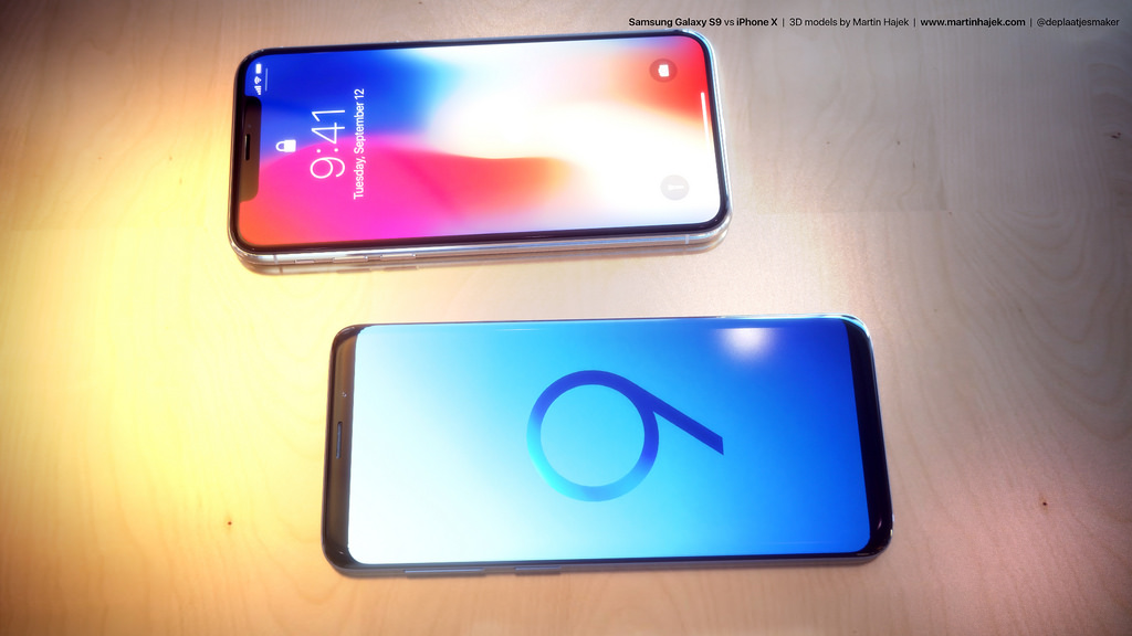 Samsung Galaxy S9 vs iPhone X render 5 Samsung Galaxy S9 vs iPhone X render 5