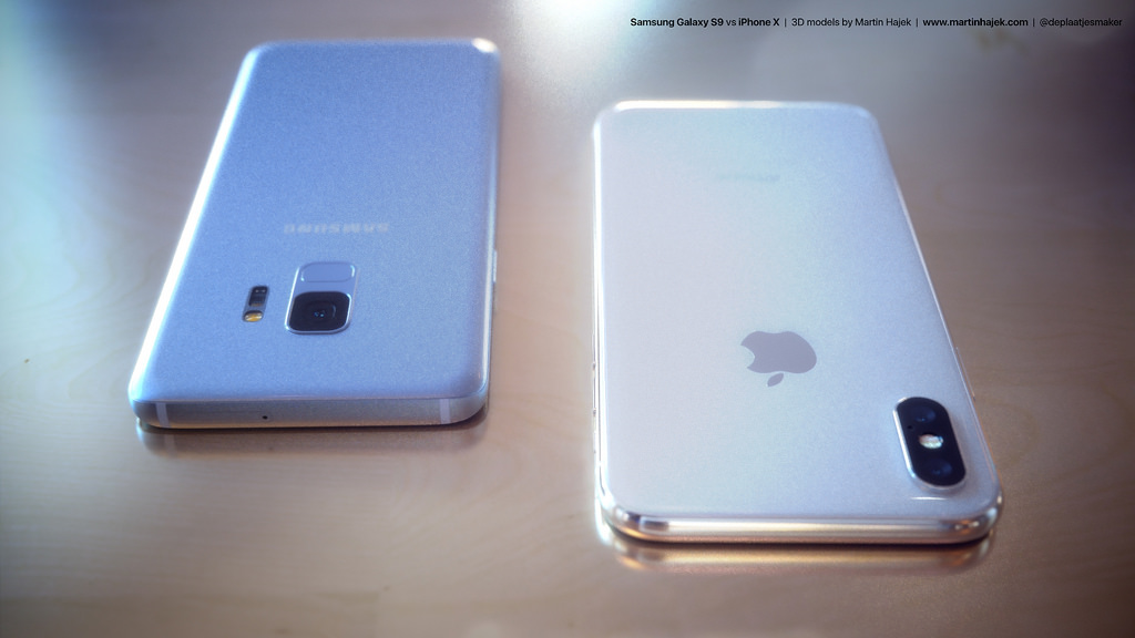 Samsung Galaxy S9 vs iPhone X render 6 Samsung Galaxy S9 vs iPhone X render 6