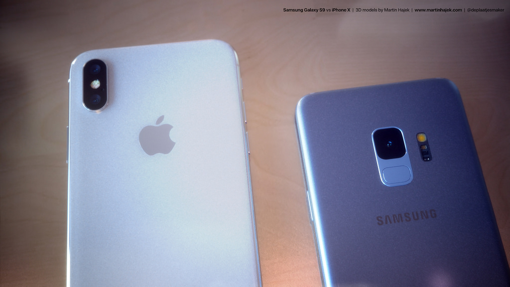 Samsung Galaxy S9 vs iPhone X render 7 Samsung Galaxy S9 vs iPhone X render 7