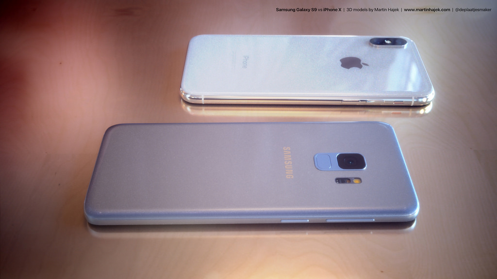 Samsung Galaxy S9 vs iPhone X render 8 Samsung Galaxy S9 vs iPhone X render 8