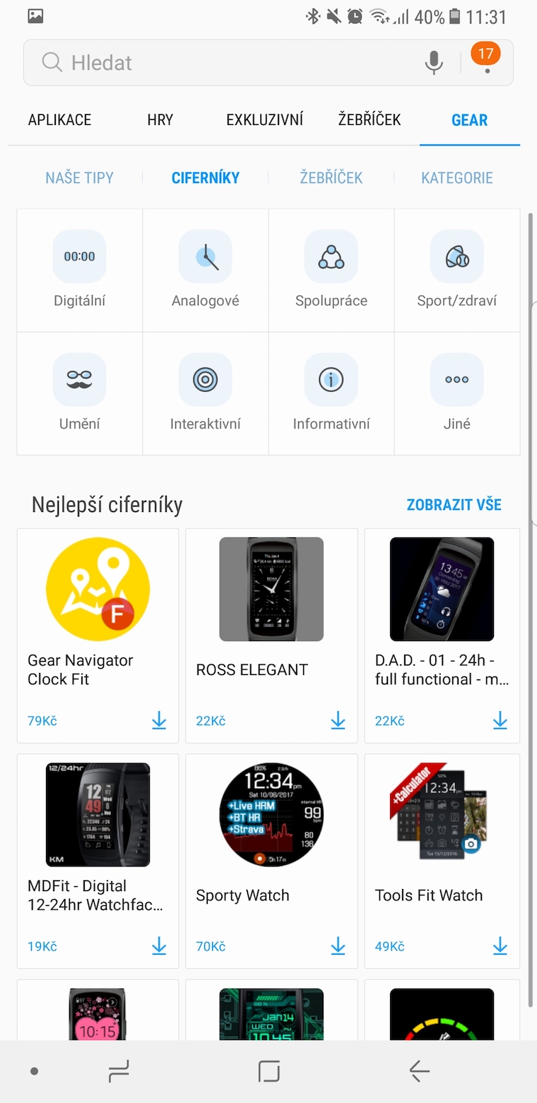 Samsung Gear Fit2 Pro aplikace 11 Samsung Gear Fit2 Pro aplikace 11