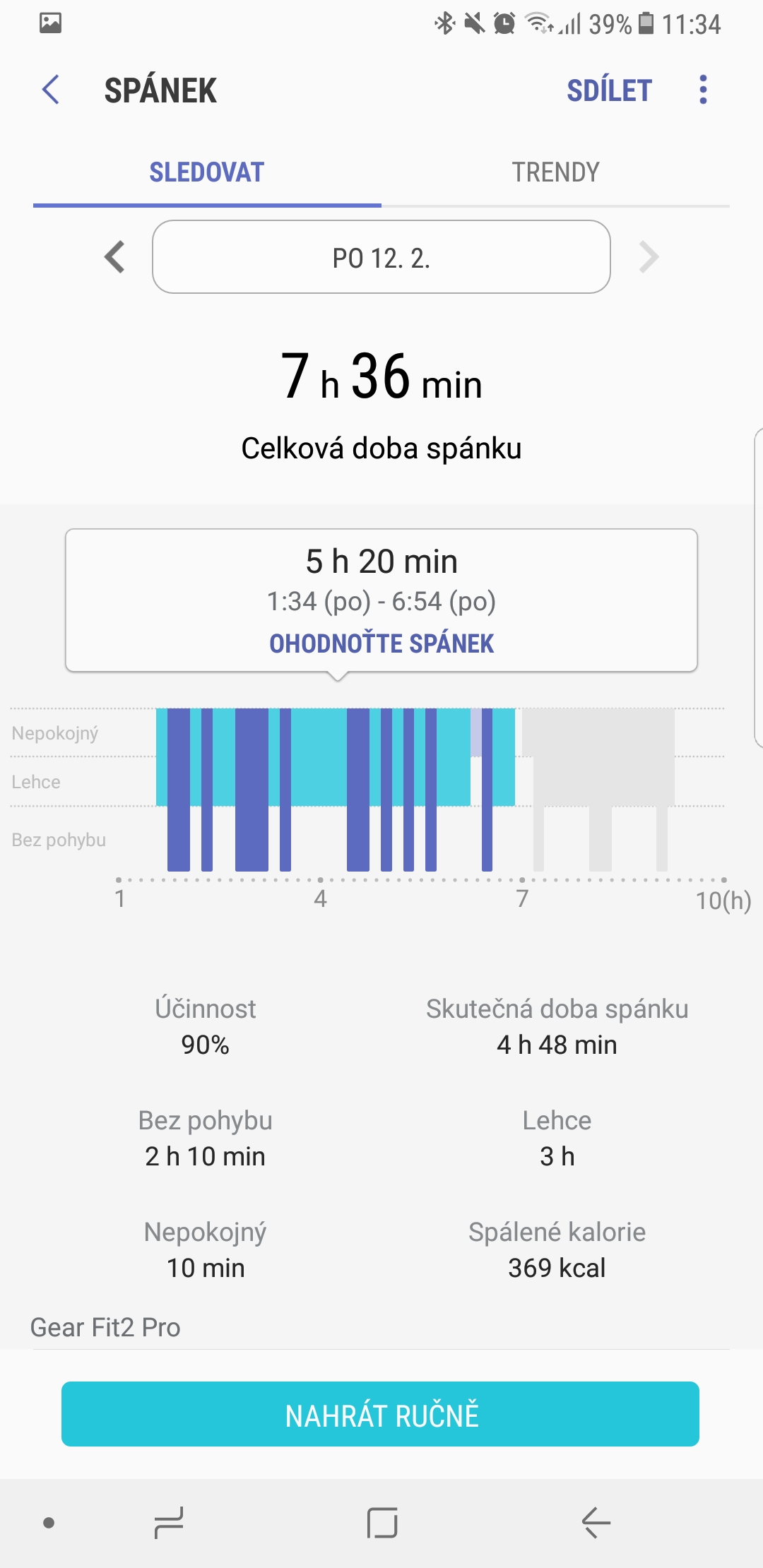 Samsung Health spanek