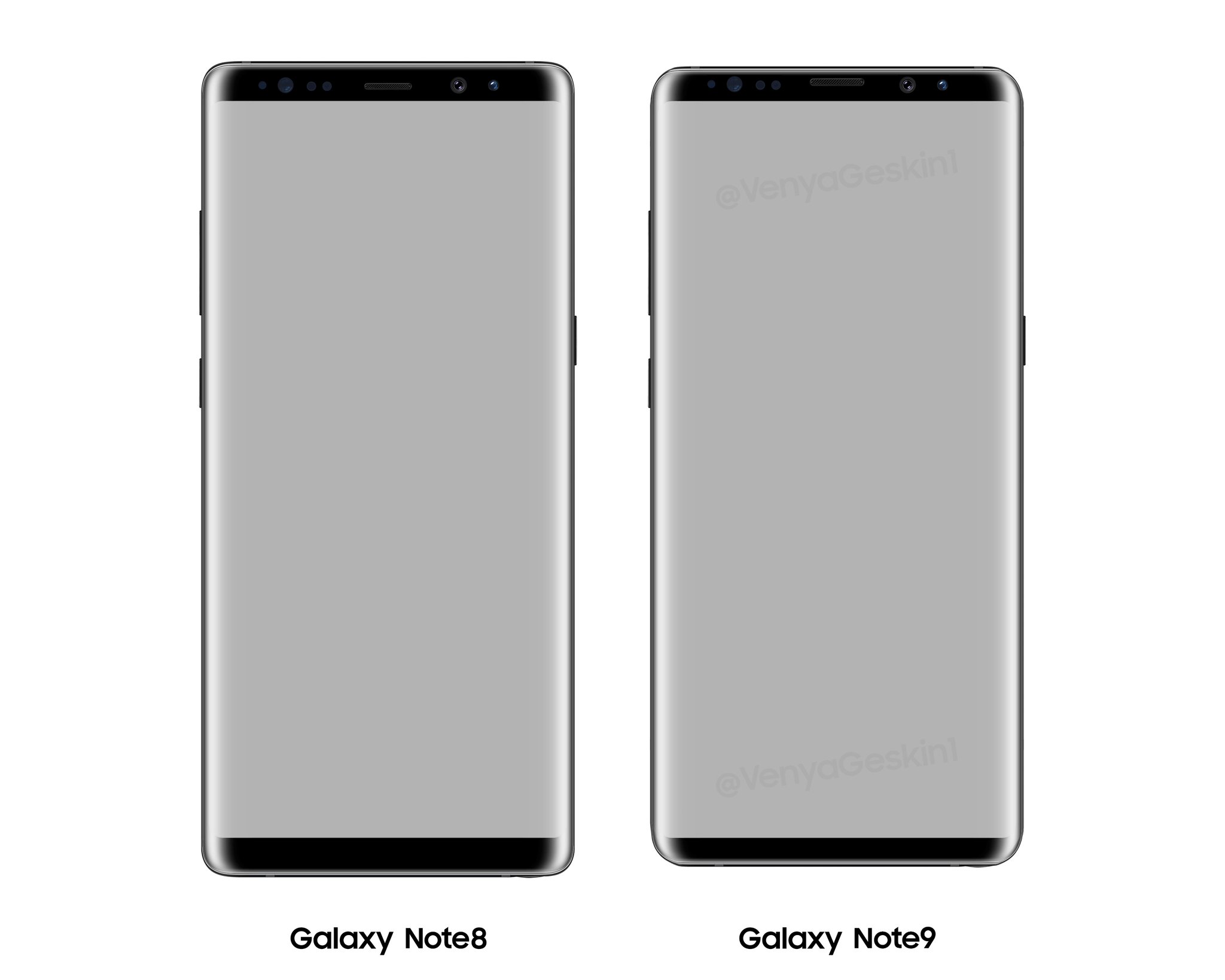 Galaxy Note 9 vs Note 8 bezels