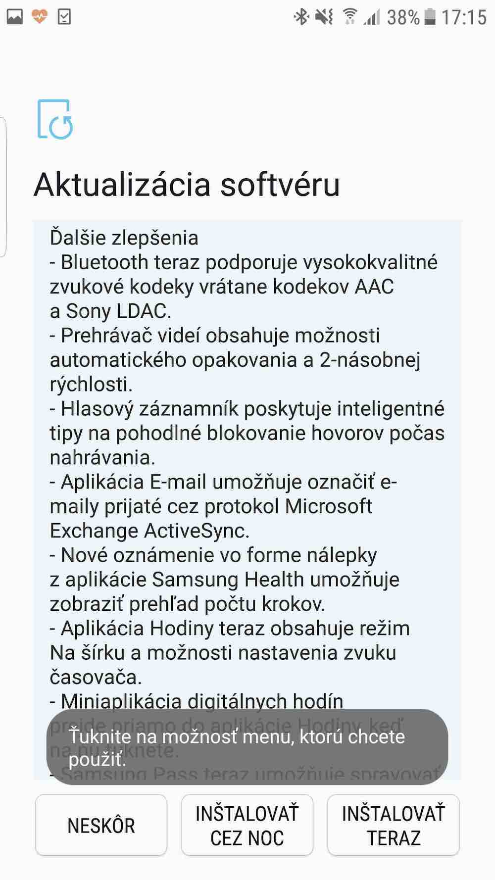 Galaxy S7 Oreo update 1 Galaxy S7 Oreo update 1
