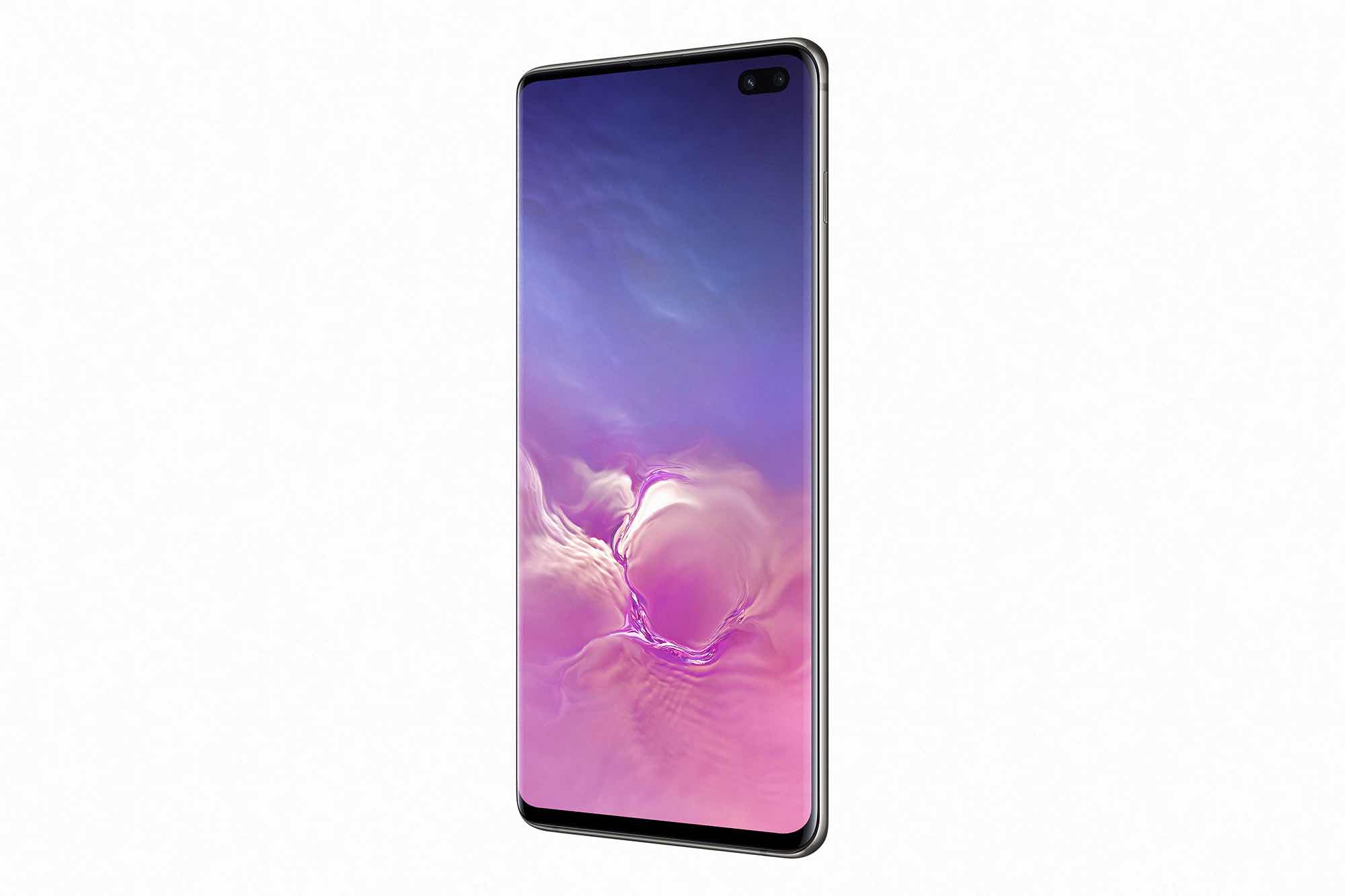 Galaxy S10 Ceramic Black side squashed