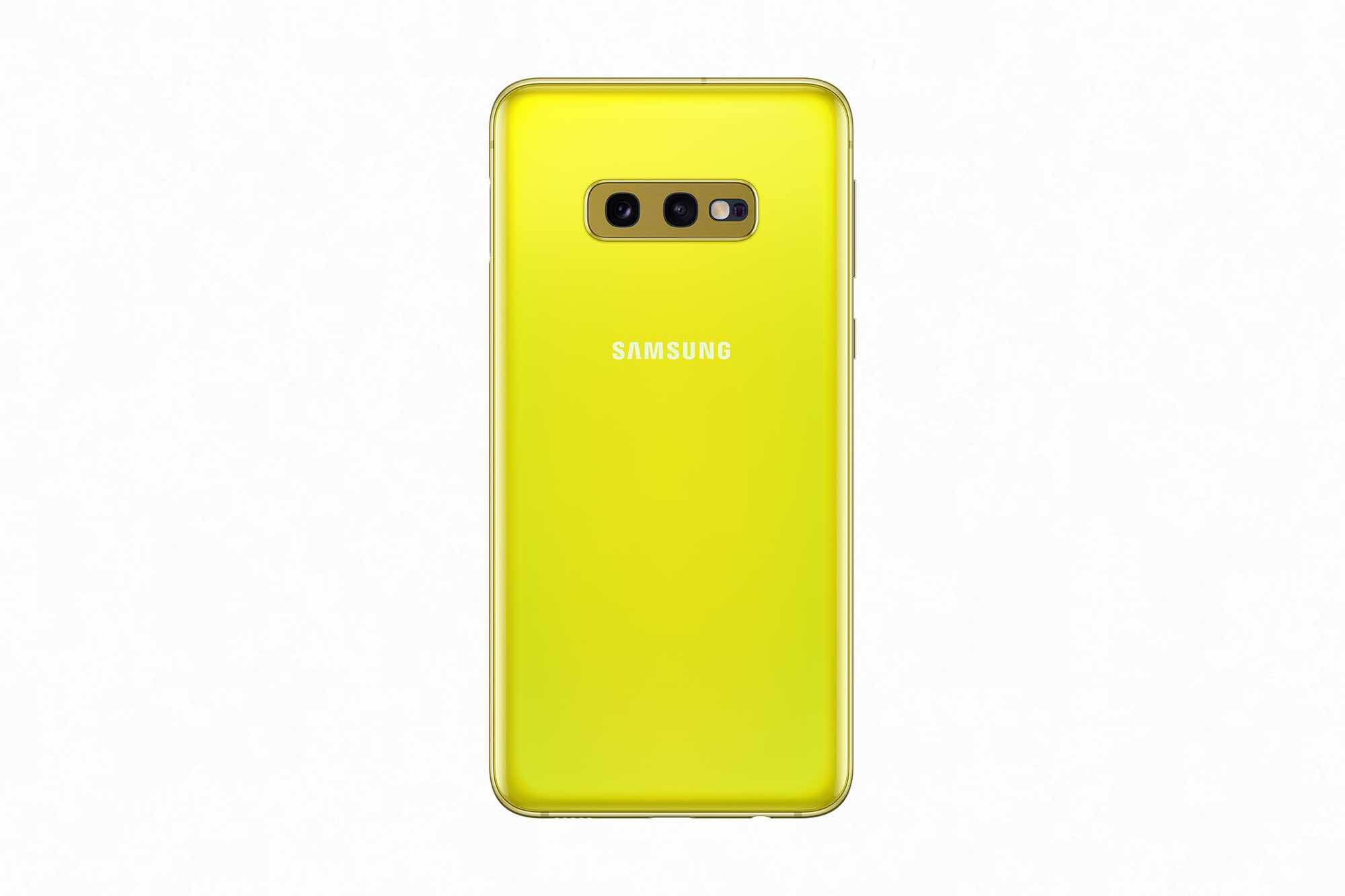 Galaxy S10e Canary Yellow squashed