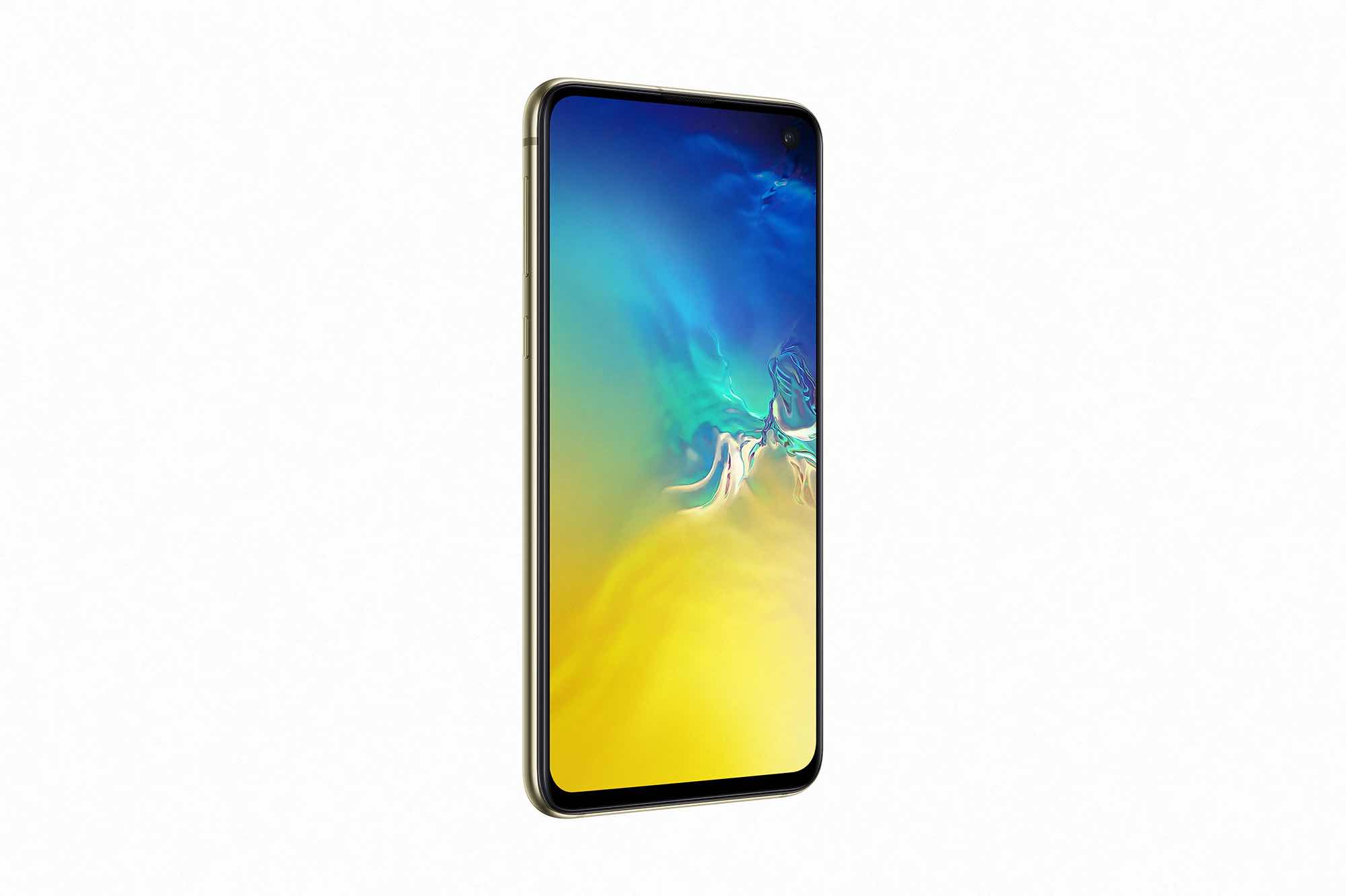 Galaxy S10e Canary Yellow side1 squashed