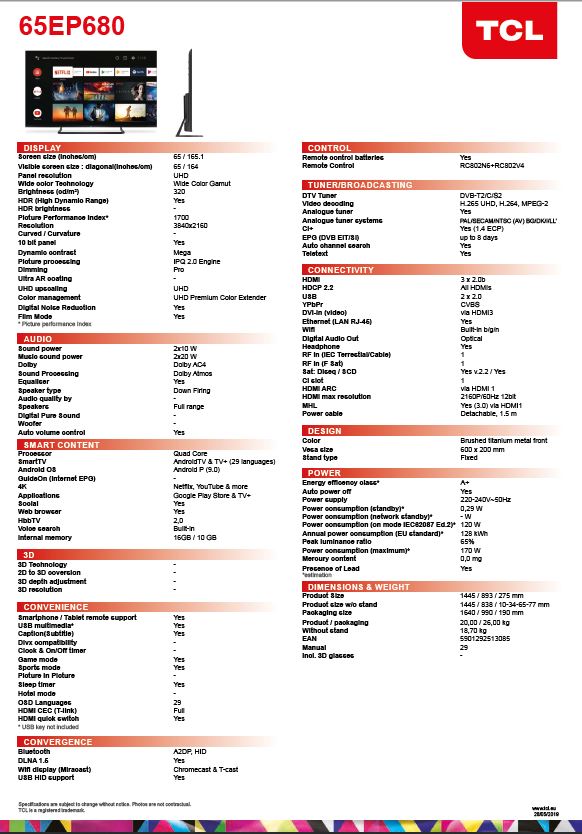 TCL EP68 productSheet page2