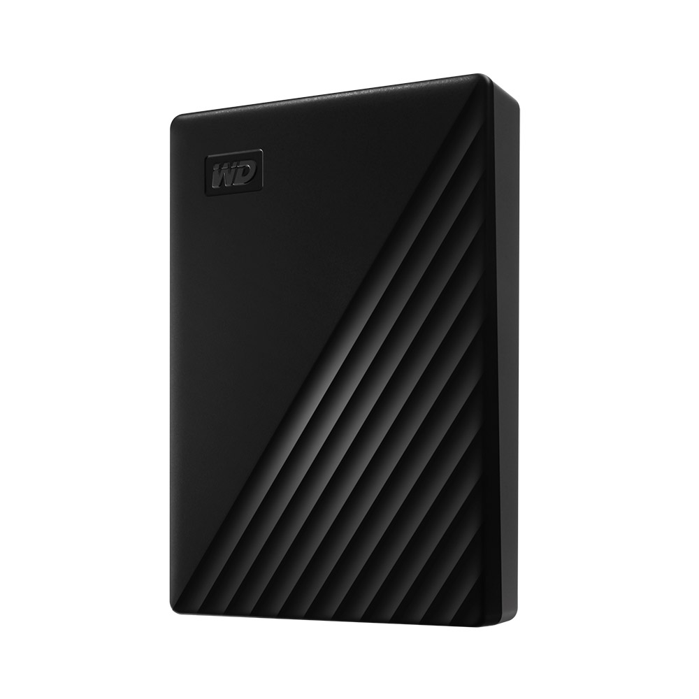 MyPassport 4TB 5TB Black Angled Left RGB LR
