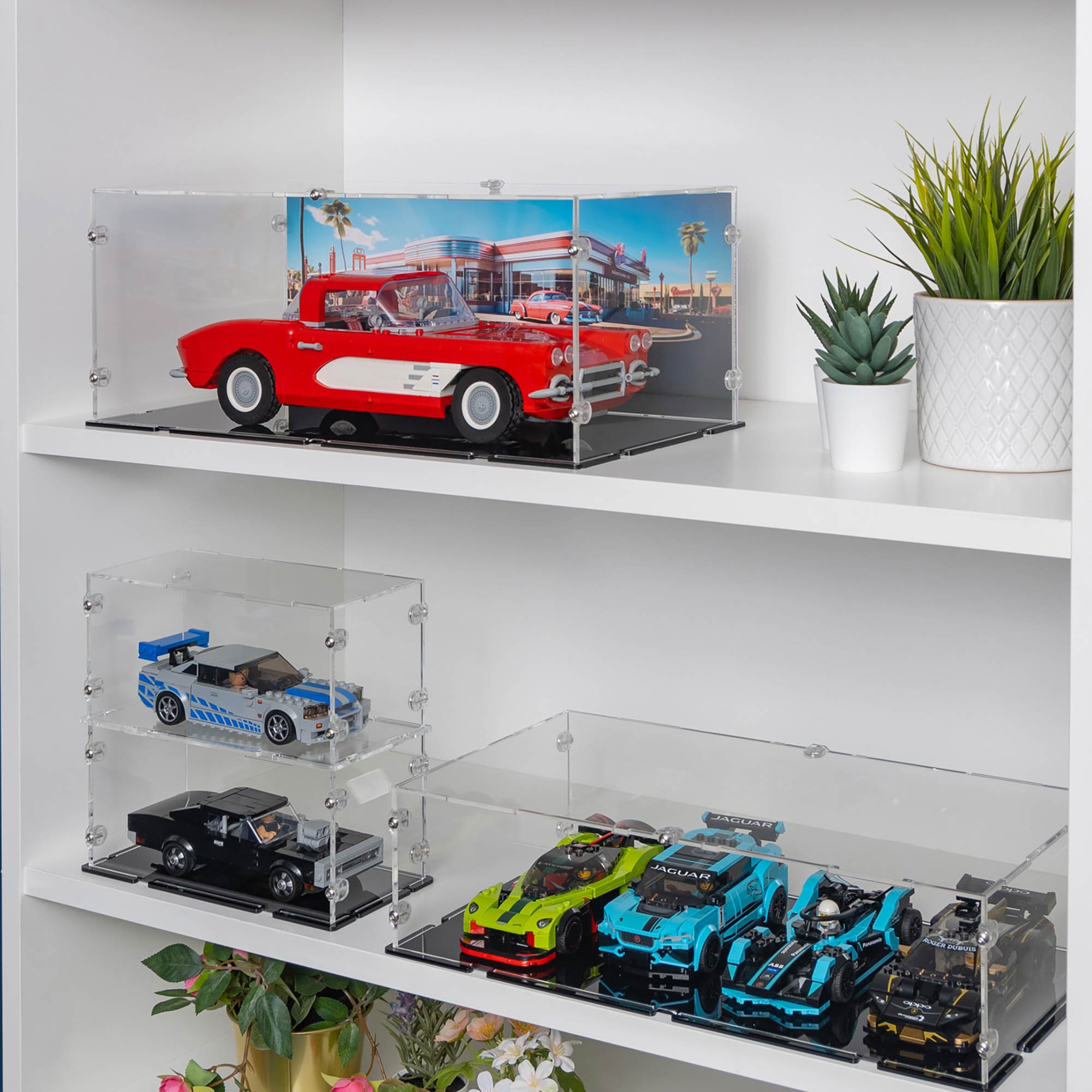 lego-1961-red-chevy-corvette-display-case-lifestyle lego 1961 red chevy corvette display case lifestyle
