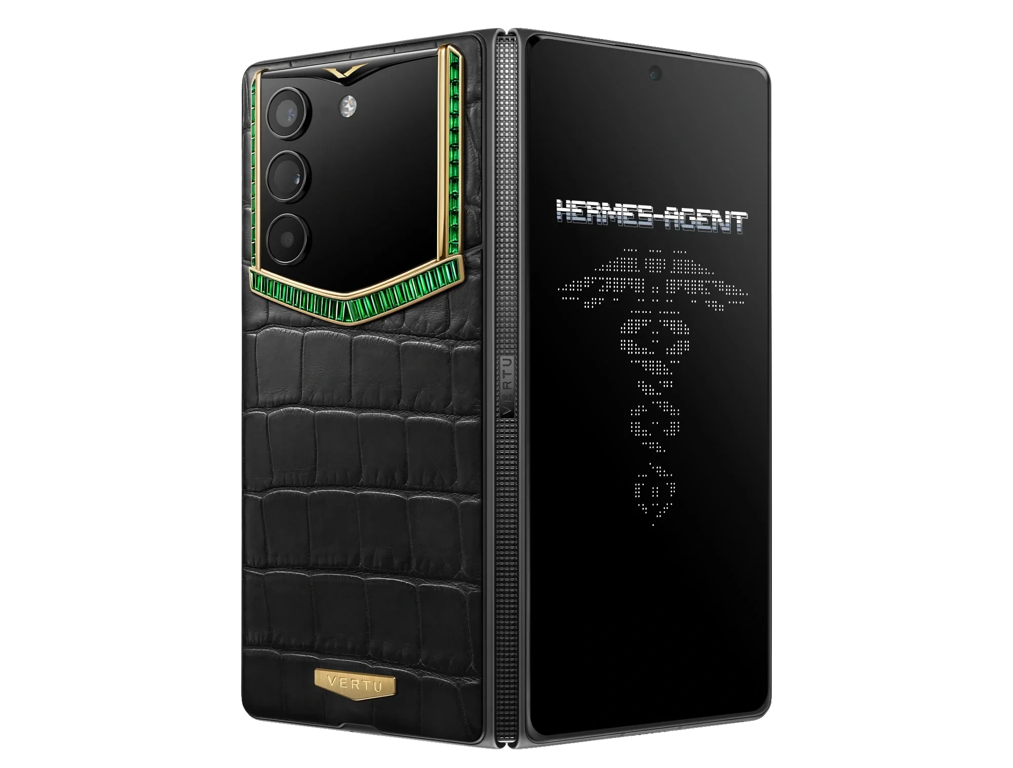 AlphaFold Bespoke Alligator Skin Gold IV & Green Diamond